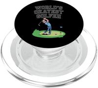 World's Okayest Golfer Funny Golf Player Humor PopSockets PopGrip for MagSafe