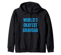Worlds Okayest Grandad Funny Sarcastic The Best Grandfather Zip Hoodie