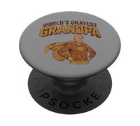 World's Okayest Grandpa Vintage Superhero PopSockets Adhesive PopGrip