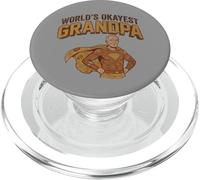 World's Okayest Grandpa Vintage Superhero PopSockets PopGrip for MagSafe