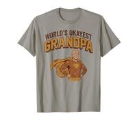 World's Okayest Grandpa Vintage Superhero T-Shirt