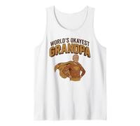 World's Okayest Grandpa Vintage Superhero Tank Top