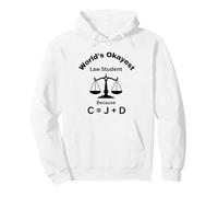 World's Okayest Law Student Because C Equals J Plus D Legal Pullover Hoodie