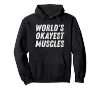 World's Okayest Muscles Father Day Dad Gym Vintage, Retro Pullover Hoodie