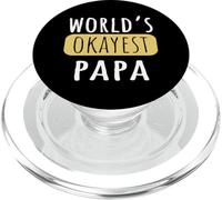 World's Okayest Papa Funny Grandad Joke PopSockets PopGrip for MagSafe