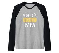 World's Okayest Papa Funny Grandad Joke Raglan Baseball Tee