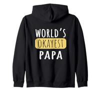World's Okayest Papa Funny Grandad Joke Zip Hoodie