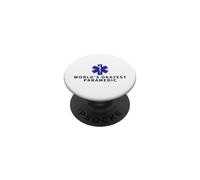 World's Okayest Paramedic Proud Funny EMS EMT Paramedic PopSockets Adhesive PopGrip