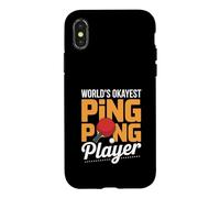Worlds Okayest Ping Pong Player Funny Humor Case for iPhone X/XS