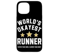 Worlds Okayest Runner Funny Sarcastic Running Marathon Train Case for iPhone 15