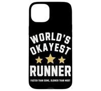 Worlds Okayest Runner Funny Sarcastic Running Marathon Train Case for iPhone 15 Plus
