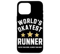 Worlds Okayest Runner Funny Sarcastic Running Marathon Train Case for iPhone 16 Pro Max