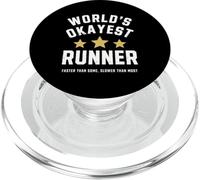 Worlds Okayest Runner Funny Sarcastic Running Marathon Train PopSockets PopGrip for MagSafe