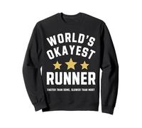 Worlds Okayest Runner Funny Sarcastic Running Marathon Train Sweatshirt