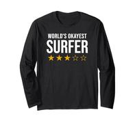 World's Okayest Surfer Surf Surfboard Long Sleeve T-Shirt