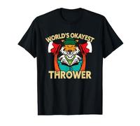 Worlds Okayest Thrower Funny Axe Throwing Value Graphic T-Shirt