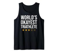 World's Okayest Triathlete Funny Athlete Tank Top