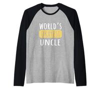World's Okayest Uncle Funny for Best Uncle Raglan Baseball Tee