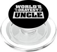 Worlds Okayest Uncle Sarcastic Funny Uncle Family Reunion PopSockets PopGrip for MagSafe