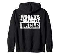 Worlds Okayest Uncle Sarcastic Funny Uncle Family Reunion Zip Hoodie