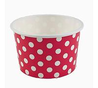 Worlds Paper Ice Cream Cups Polka Dot Paper Yogurt Cups 8oz Pink 50 pack
