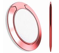 World's Slimmest Phone Ring Grip Holder, Attom Tech Tomorotec Ultra Thin Cell Phone Ring Stand Compatible with iPhone Samsung Galaxy Smartphone Accessories (Rose Gold)