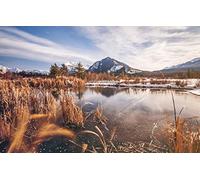 worlds smallest jigsaw puzzle 1000,Natural beauty,Alberta,lake,snow,Canada,Rocky Mountains 38x26CM
