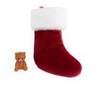 World's Smallest Merry Christmas Stocking with Mini Toy, Miniature, Red