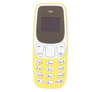Worlds Smallest Phone Hands Free Bluetooth Dialer Dual SIM Card Unlocked GSM 2 in 1 Mini Mobile Phone (Yellow)
