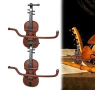 World's Smallest Violin, 2 Pcs Tiny Violin, Violins With Bow 8.3cm Mini Violin Small Violin For Decorating a Dollhouse Holiday Gifts For Violin Players