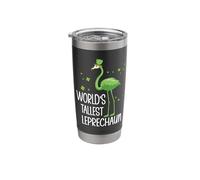 World's Tallest Leprechaun St Patricks Flamingo Shenanigans Stainless Steel Insulated Tumbler