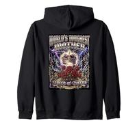 World's Toughest Mother Queen 90s Bootleg Mom Mother's Day Zip Hoodie