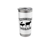World's Worst Vegan Funny Bold Statement Stainless Steel Insulated Tumbler