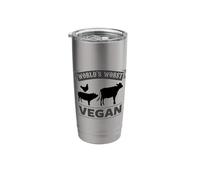 World's Worst Vegan Funny Bold Statement Stainless Steel Insulated Tumbler