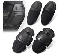 WorldShopping4U Military Paintball Elbow Knee Pads Airsoft Combat Protective Set Safety Gear (Black)