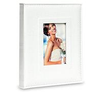 WORLDUS WEDDING PHOTO ALBUM 8X10 SLIP IN POCKETS, HOLDS 52 TOP LOAD VERTICAL 8X10 PICTURES, WHITE, (81052)