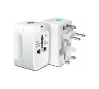 Worldwide Portable Universal Power Adapter Converter, International Travel Wall Charger, Compatible with US, EU and UK Wall Plugs