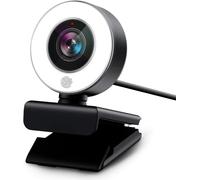 WORLDWIDETRADERS PC Webcam for Streaming HD 1080P, PA552 USB Pro Computer Web Camera Video Cam for Mac Windows Laptop Conferencing Gaming Webcam with Touch Screen Ring Light & Microphone & Tripod