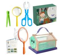 Worm Catcher for Kids | Outdoor Toy Explorer Tool - Worm Habitat Catching Tools with Collector Net Tweezer Magnifying Glass - for Boys Girls Children Summer Nature Garden Lawn Park