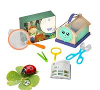Worm Catcher Kit - Nature Exploring Toy - Outside Worm Catching Tools with Collector Net Tweezer Magnifying Glass | for Boys Girls Children Summer Nature Garden Lawn Park