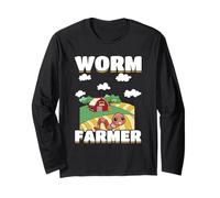 Worm Composting Worm Farming Funny Worm Farmer Long Sleeve T-Shirt