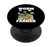 Worm Composting Worm Farming Funny Worm Farmer PopSockets Adhesive PopGrip