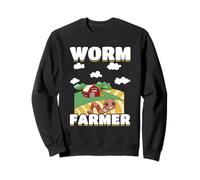 Worm Composting Worm Farming Funny Worm Farmer Sweatshirt