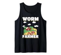 Worm Composting Worm Farming Funny Worm Farmer Tank Top