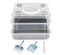 Worm Farm Kit - Double-Layer Transparent Feeding Box | Mealworm Breeding Container,for Entomology Biology Education Classroom School Homeschool Science Project Observational Learning