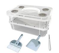 Worm Farm Starter Kit - Odor Resistant with Ventilated Lid,Mealworm Breeding Bins,for Reptiles, Birds, Chickens, Lizards, Bearded Dragon, Frogs, Tortoises