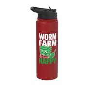Worm Farm Vermicompost Gardener Stainless Steel Insulated Water Bottle