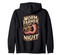 Worm Farmer by Day Dirt Ninja by Night Zip Hoodie