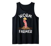 Worm Farmer Funny Earthworm Farming Tank Top