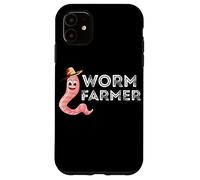 Worm Farmer Happy Worm Farmer Red Wiggler Worm Garden Case for iPhone 11